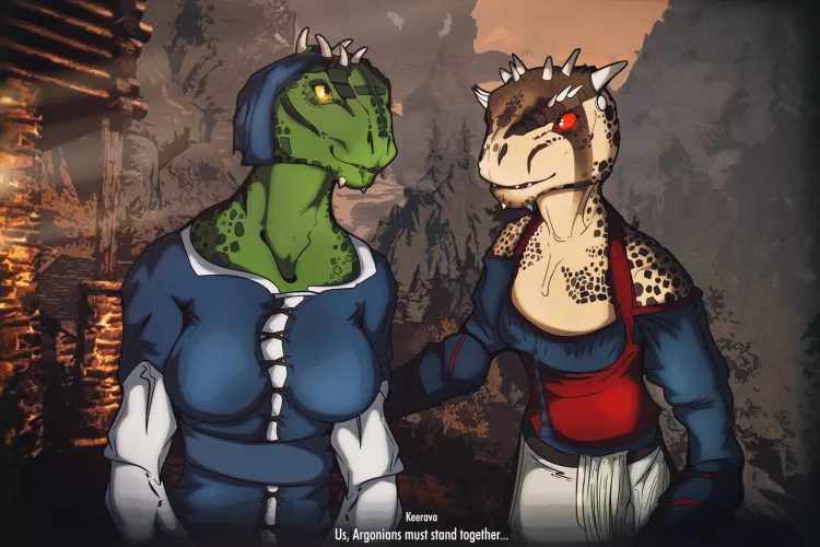 Us, Argonians... (Art by me: 0l-Fox-l0) by 0l-Fox-l0