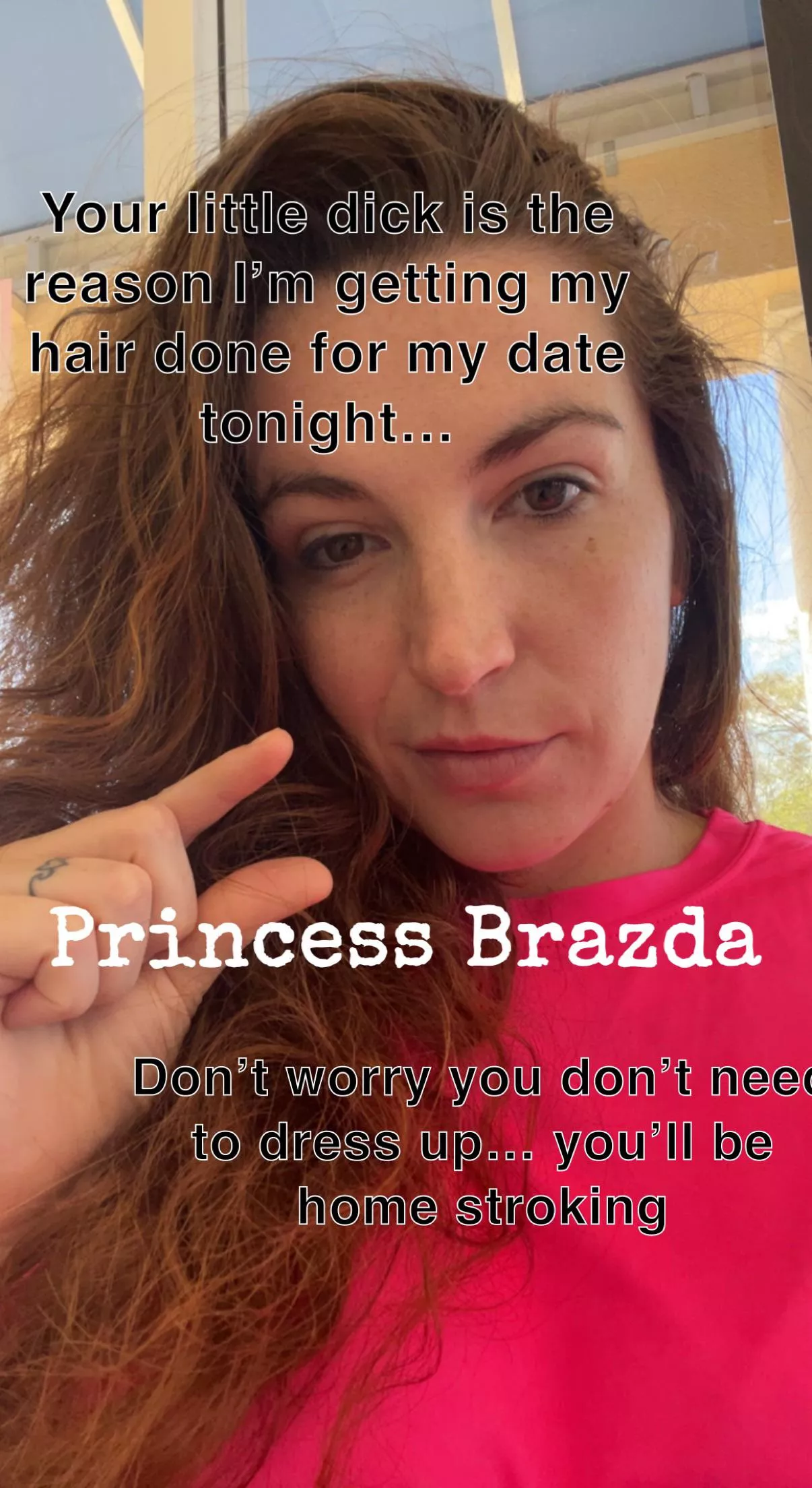 Your pathetic clitty belongs in a cage and in a pair of panties posted by mistressBrazda1