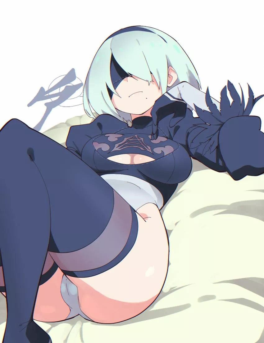 2B needs company on the bed (Aetherion) posted by SoManyCookies