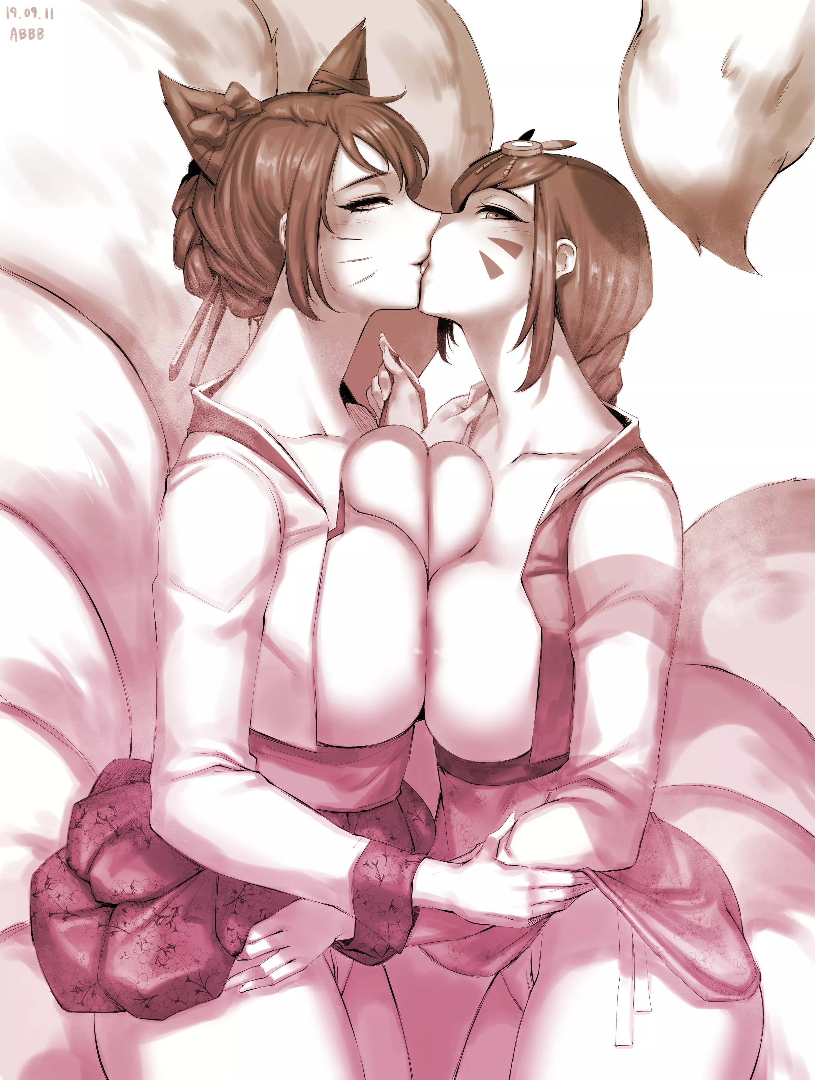Ahri and D.Va (Ah-Lyong Lee) posted by EstablishmentMajor30