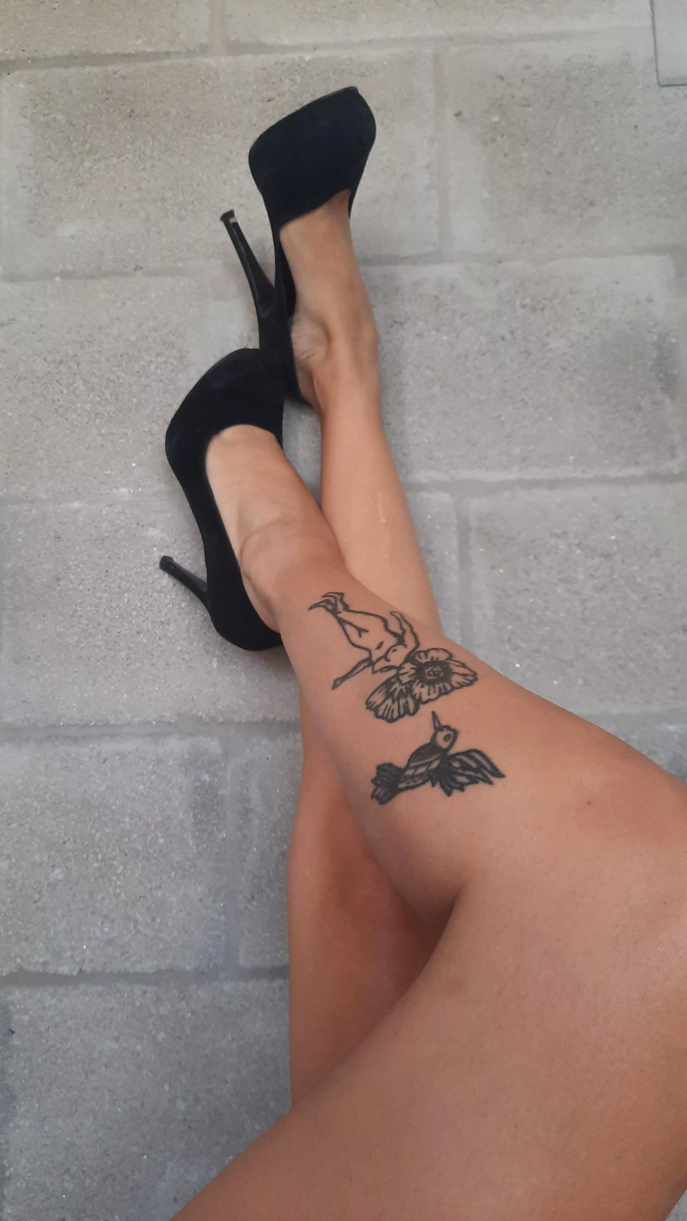 Black velvet heels posted by modern_pinup_girl_