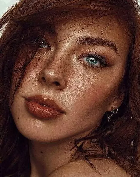 Freckled face blue eyed redhead posted by Due_Reputation_3525