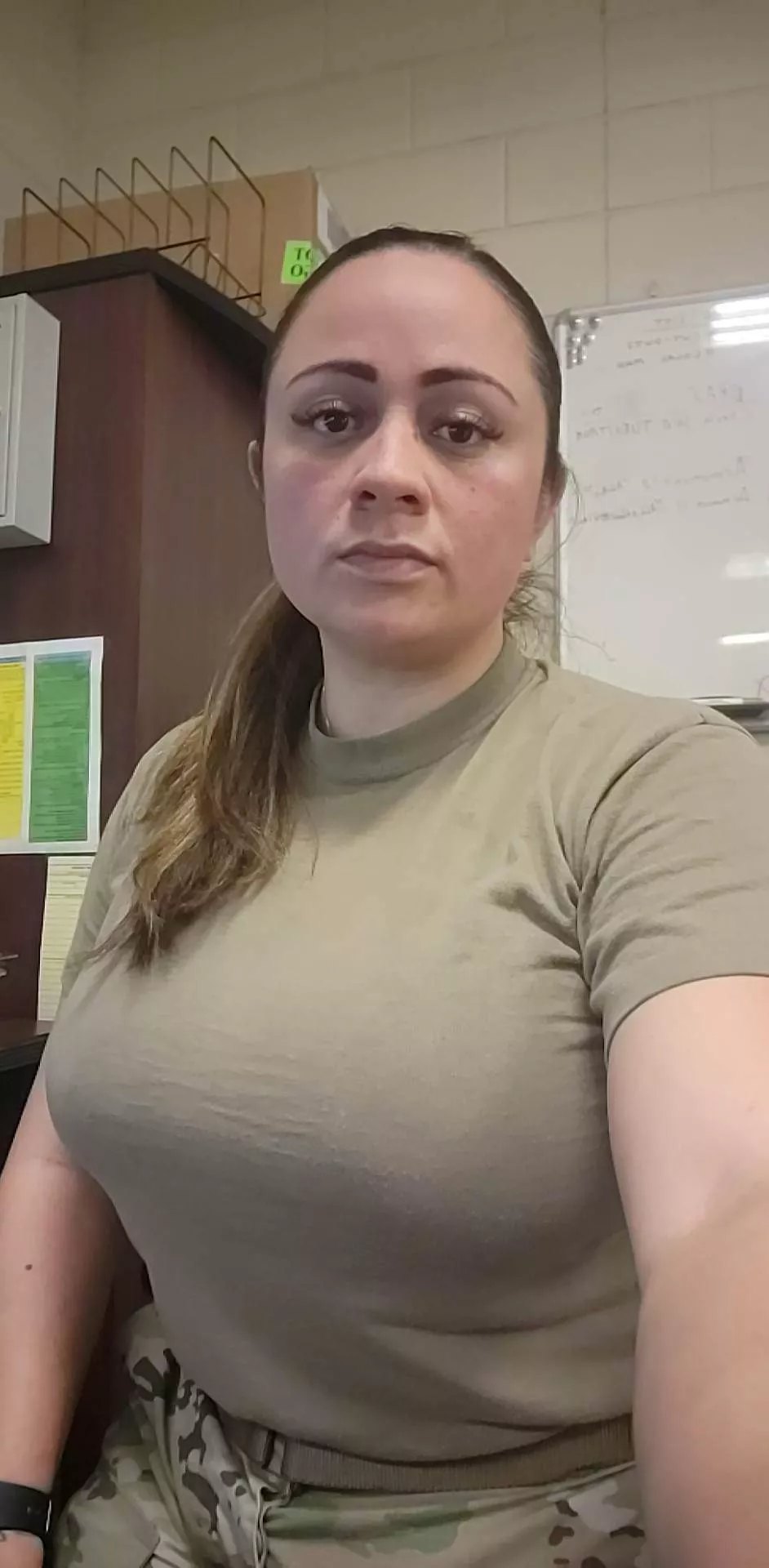 I hate taking my top of at work but it gets hot in here. posted by Prestigious-Win-2998