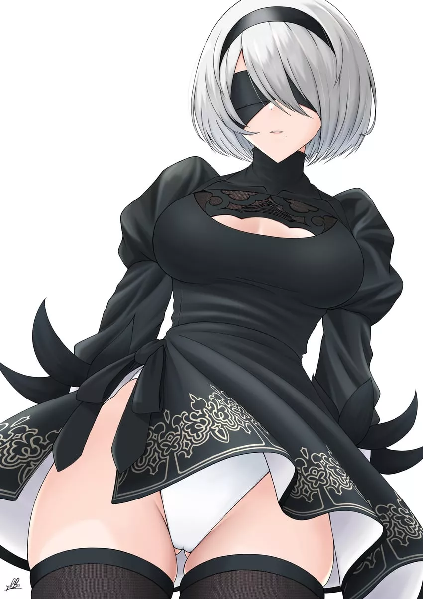 Just a bit of 2B's thighs (oryou gunsou) posted by SoManyCookies