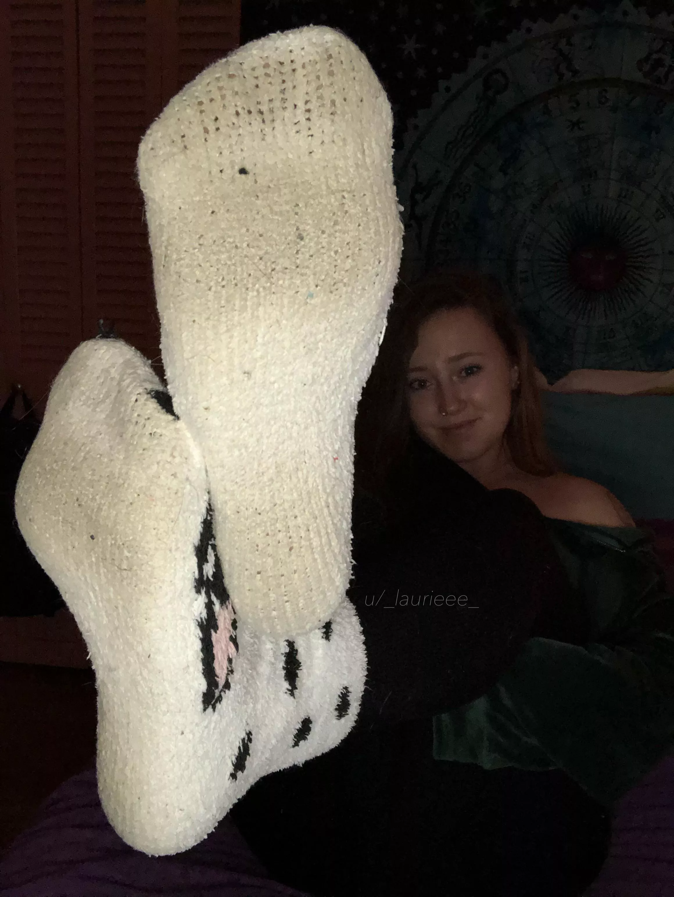 Lots of wear into the fluffy socks! posted by _laurieee_