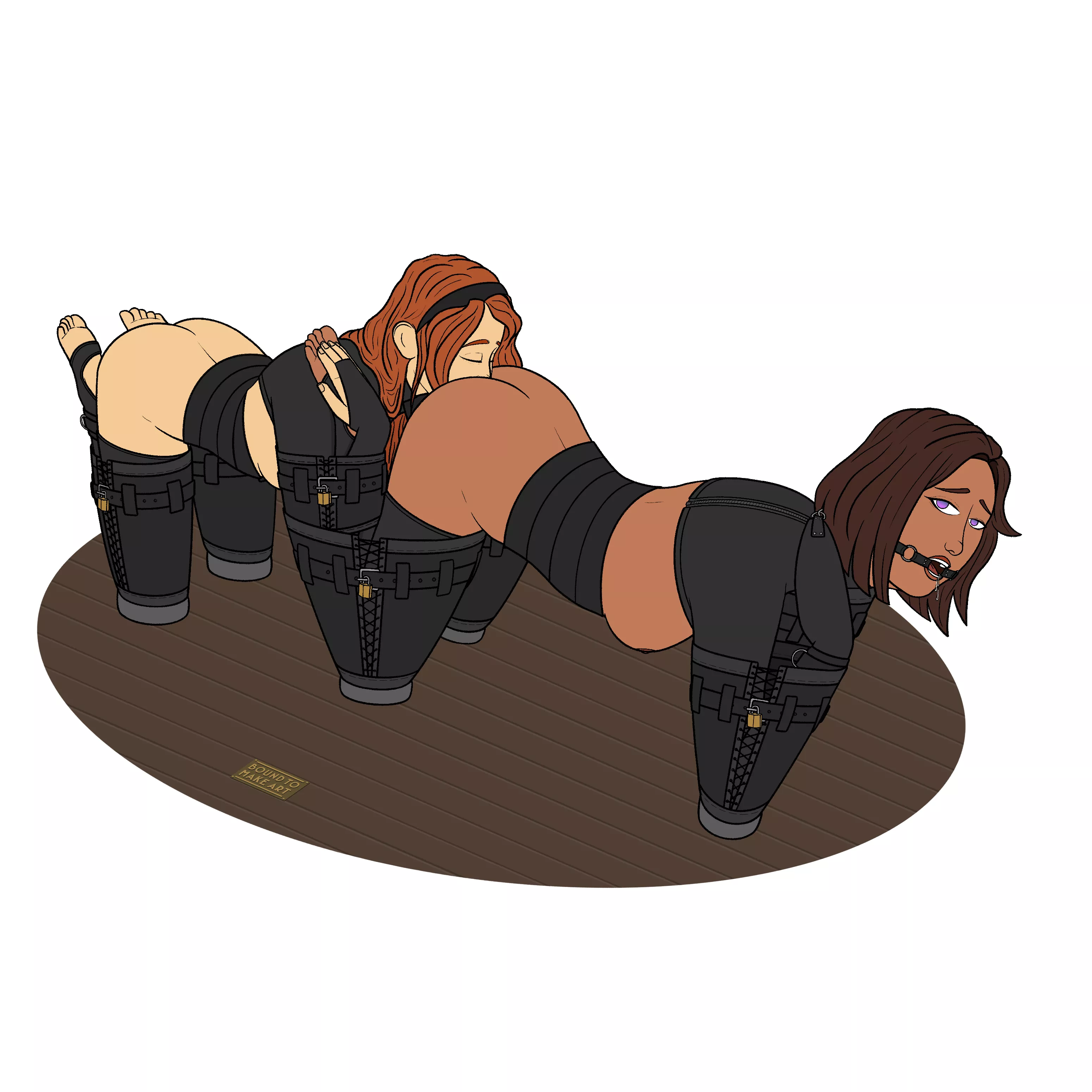 [OC] Going for a leather-clad walk (Commission) posted by BoundToMakeArt