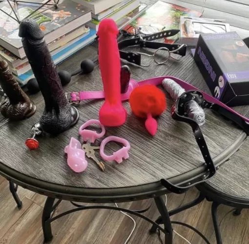 Would you like to be locked in this chastity and f**ked with the dildo by M_lilain05