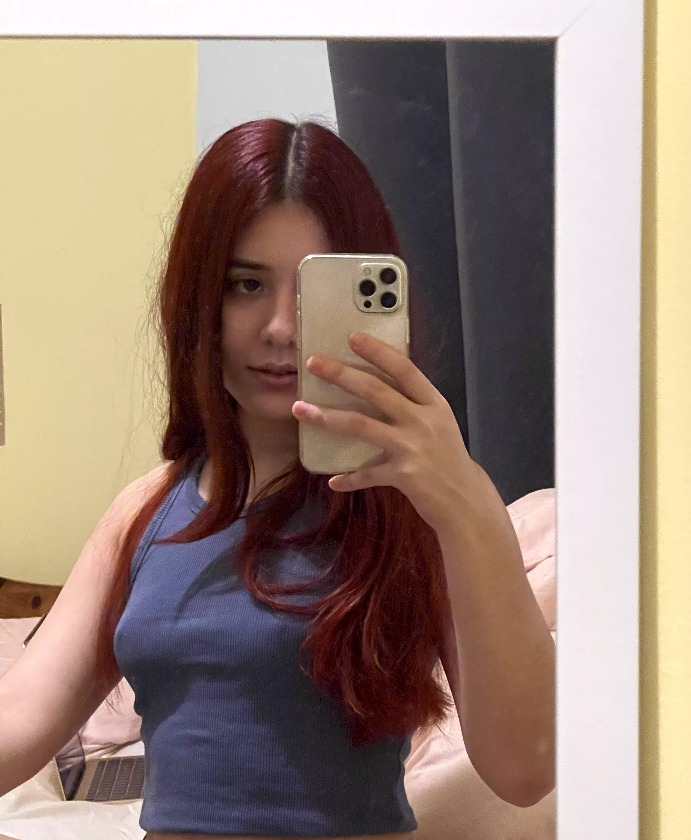 being at home means no makeup and no bras posted by babypaulax