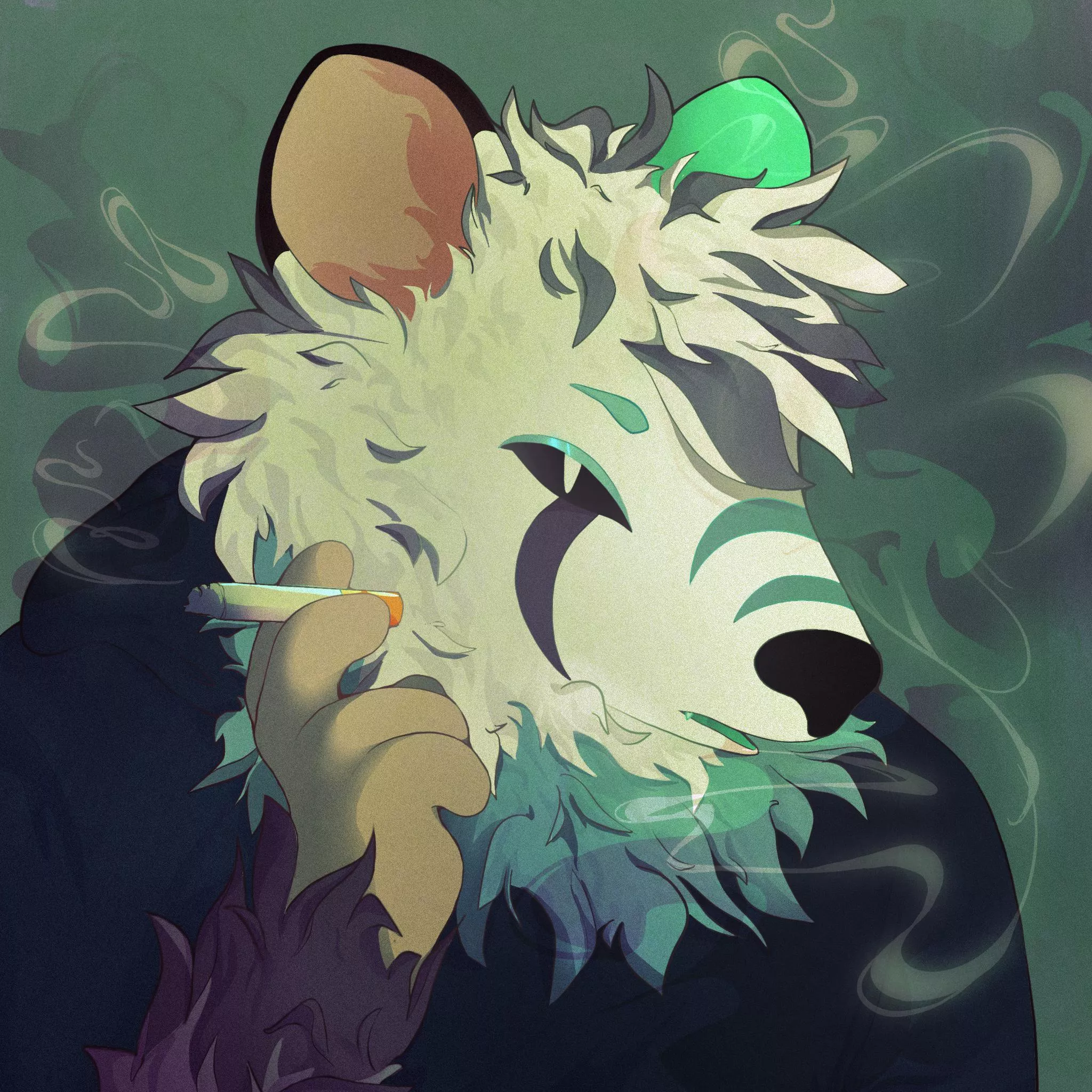 First time trying this grungy aesthetic, pretty happy with how this comm turned out! 💛 posted by Wensleydaleslug