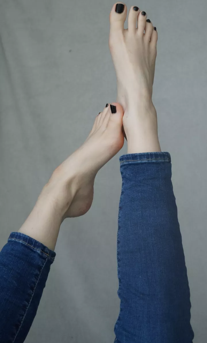 I think black polish and jeans look great together posted by SylvieSunflower