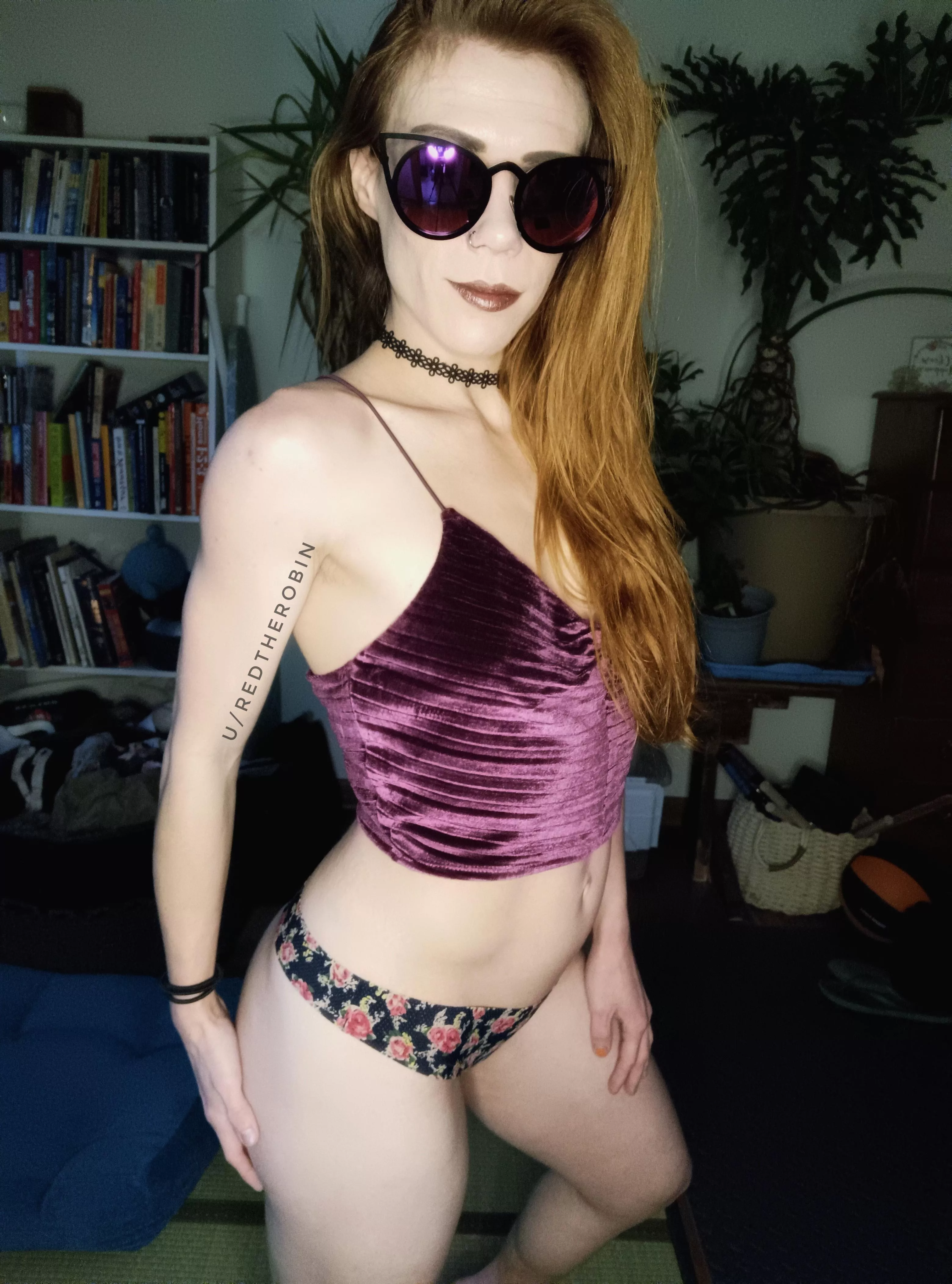 Love this purple velvet shirt (F) posted by RedTheRobin