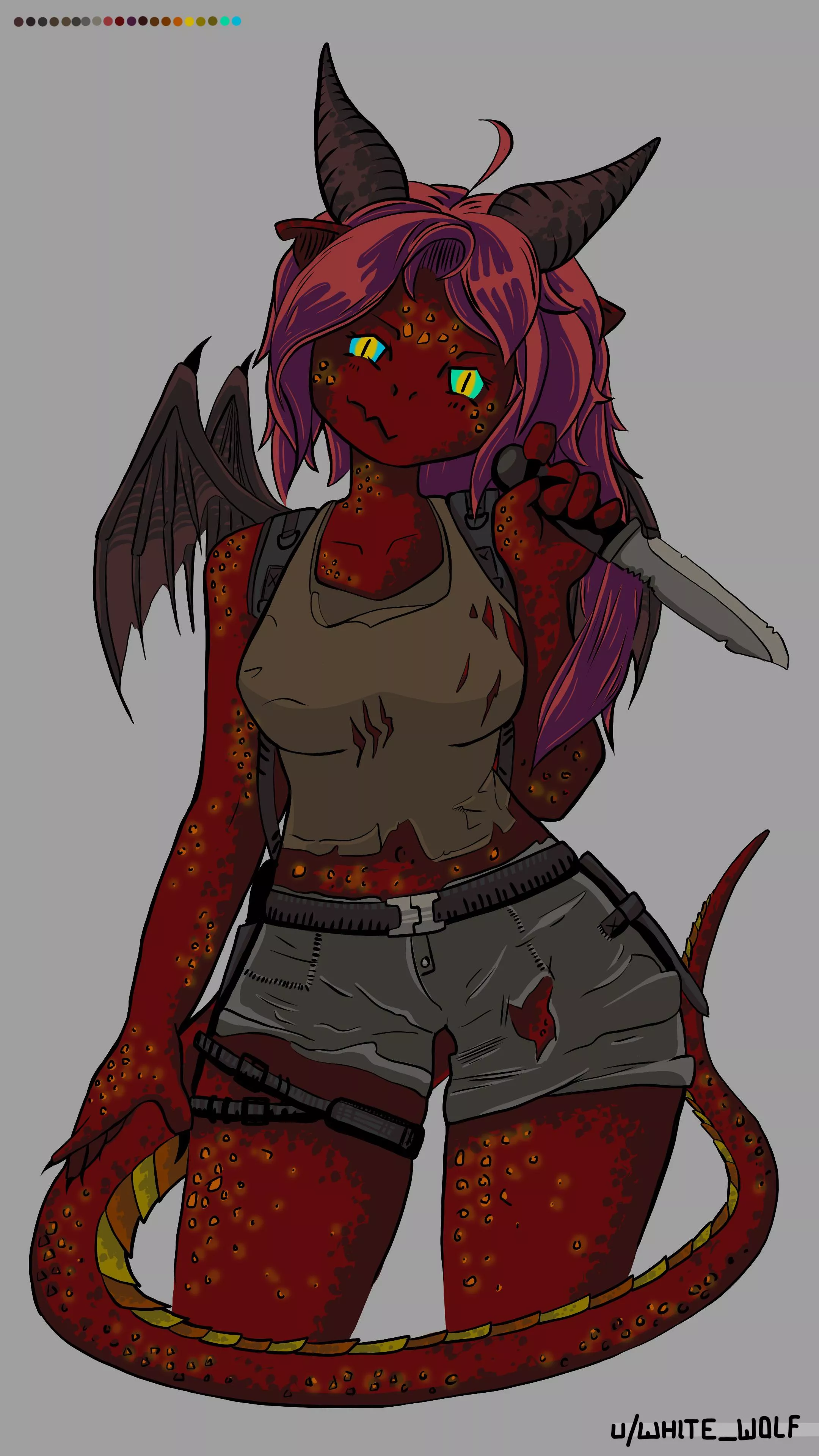 My SO’s Fursona I just Finished. posted by WHlTE_WOLF