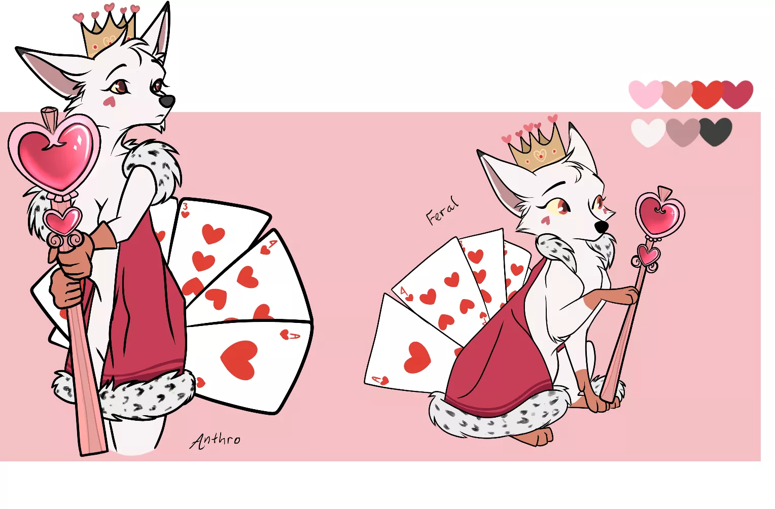 Queen of Hearts Kitsune - Offer to Adopt (Art and Design by Me!) posted by Glittering-Amount-68
