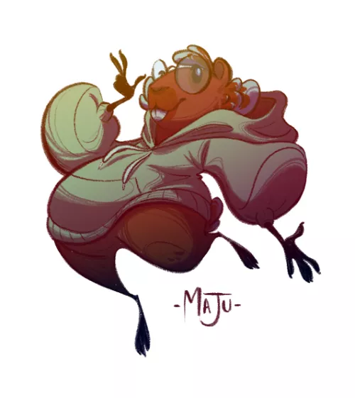 this is my fursona, she is a capybara. (art and concept by me) by Lisianthus-Tenebris