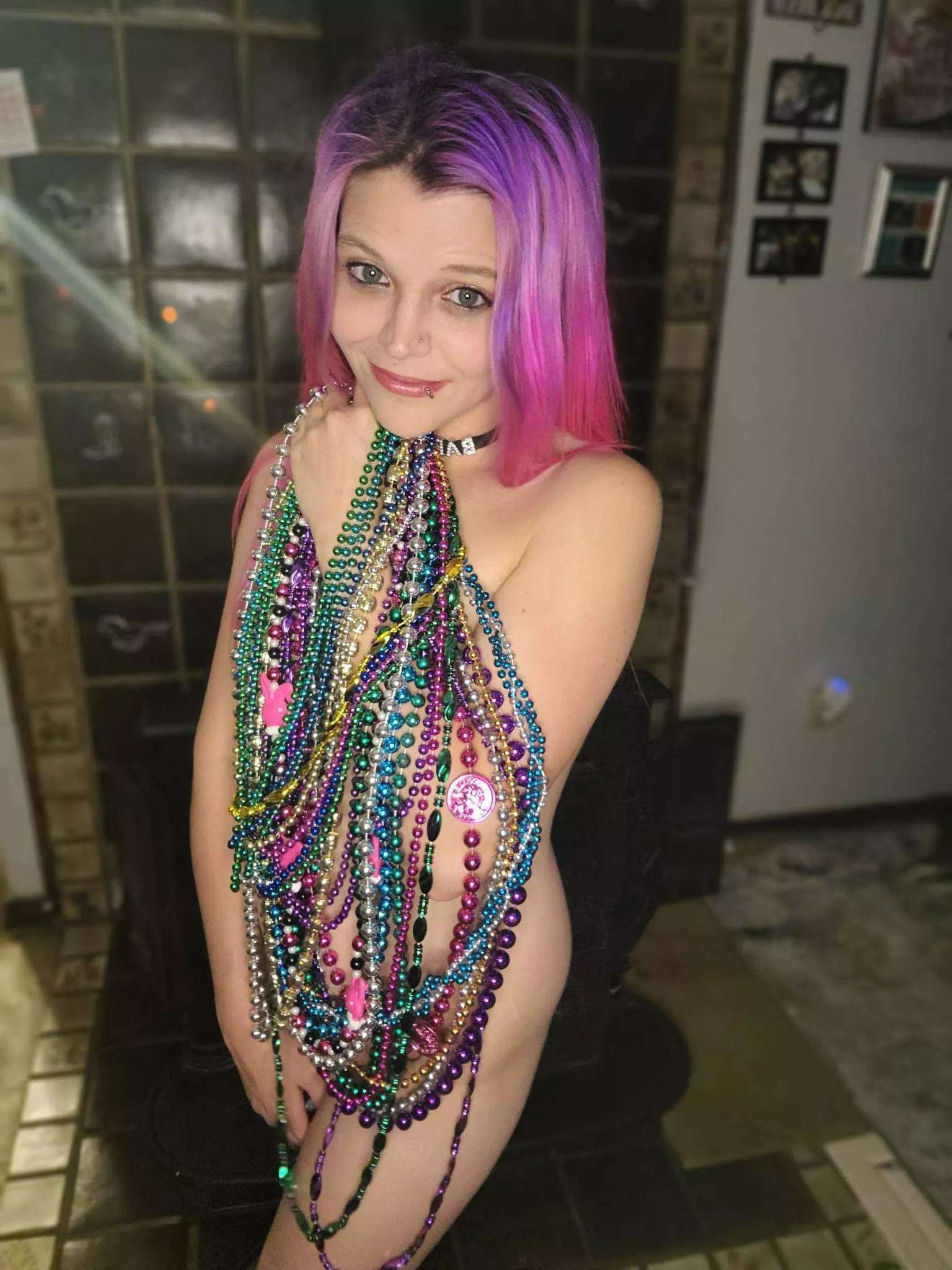 wanna guess how I got all these beads at Mardi gras posted by bmxkidssn22