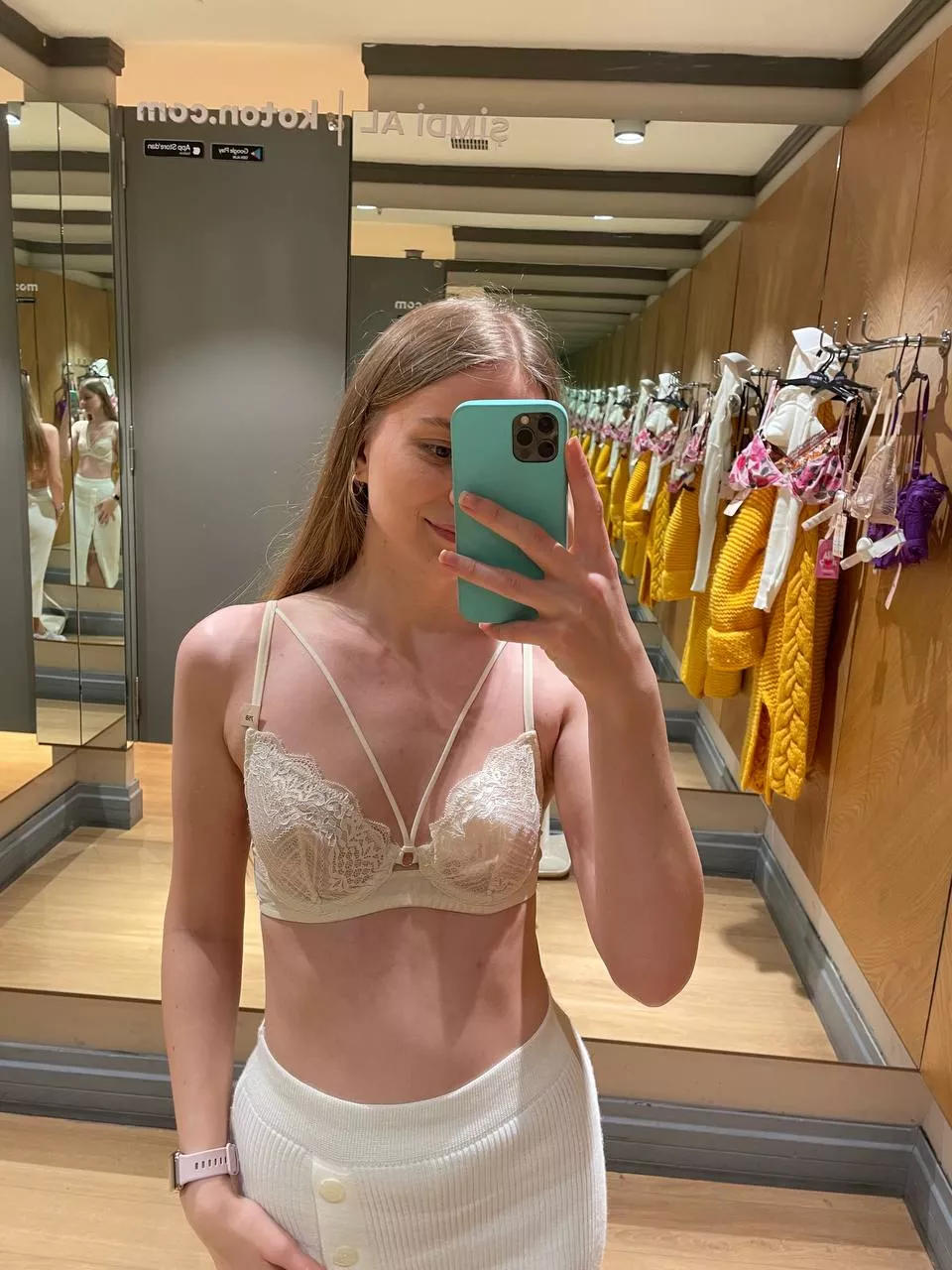 A cute little girl alone in the changing room. Would you like to join me? posted by NorthOppose