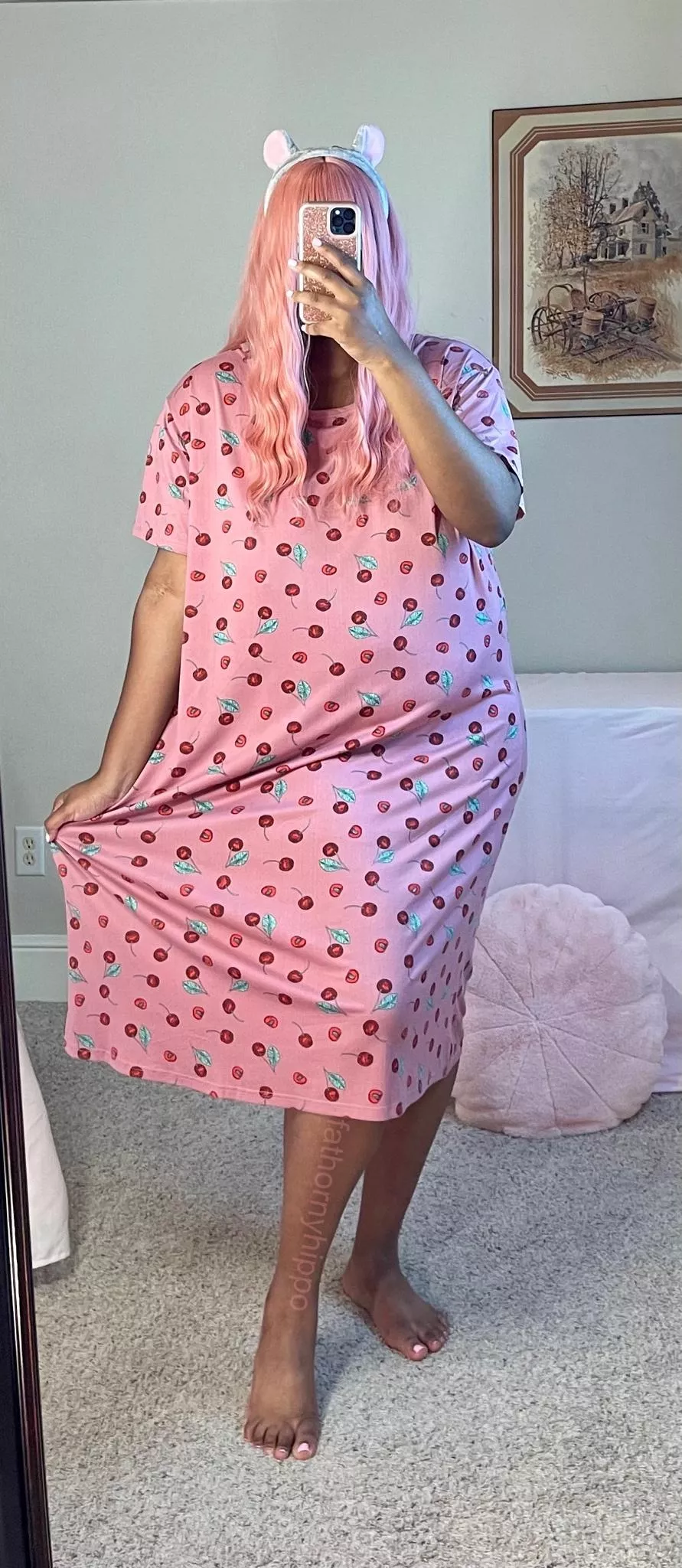 A hippo in a dress! posted by fathornyhippo