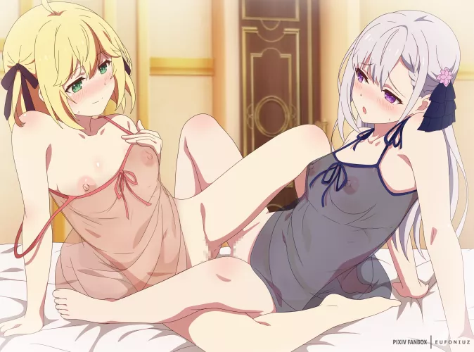 Anis x Euphie [Tensei Oujo to Tensai Reijou no Mahou Kakumei ] by Mixaly