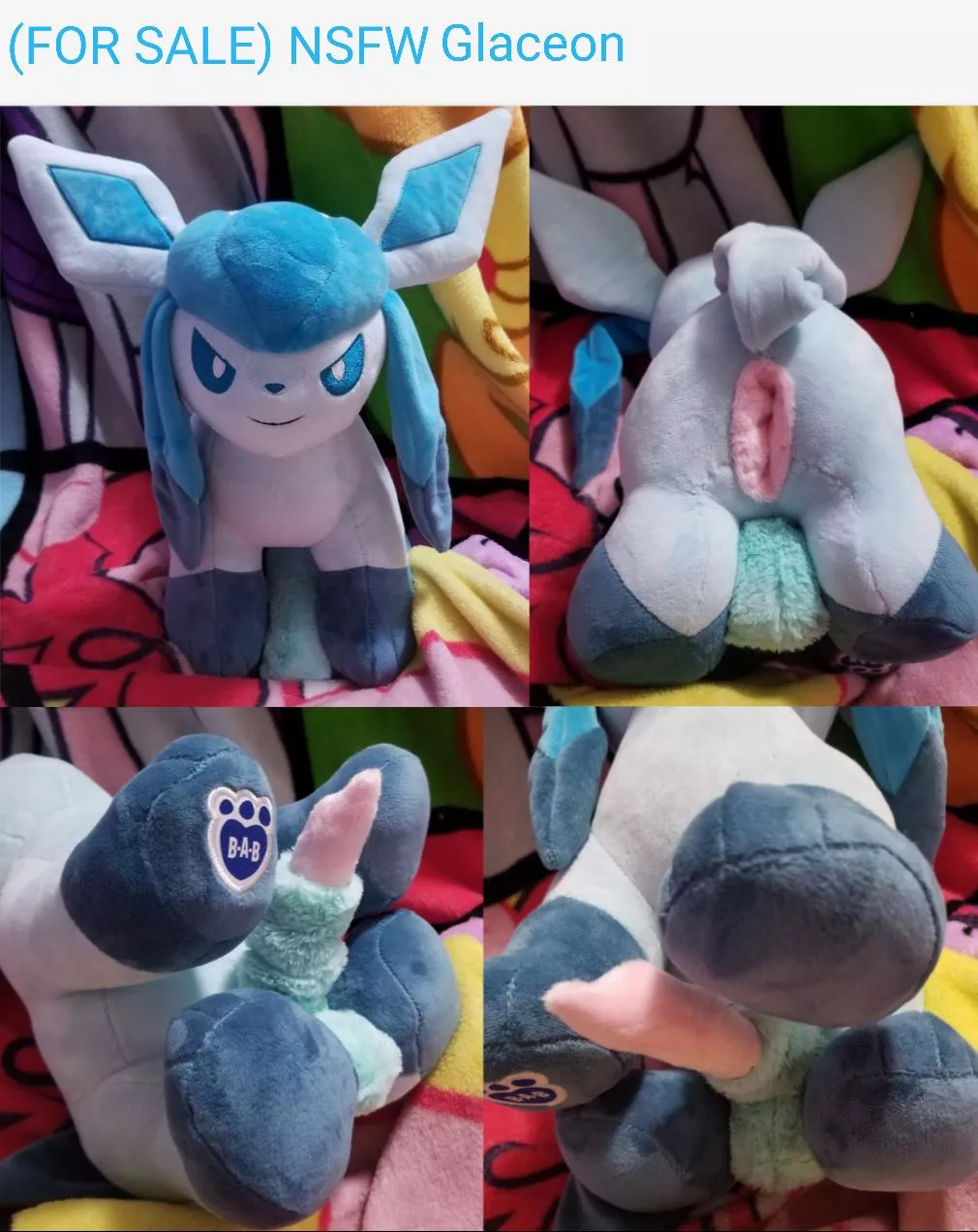 (FOR SALE) NSFW fuckable feral male Pokemon Eeveelution Glaceon with useable anus plus canine penis, sheath and balls [m] (Furrysale) posted by Furry-sale