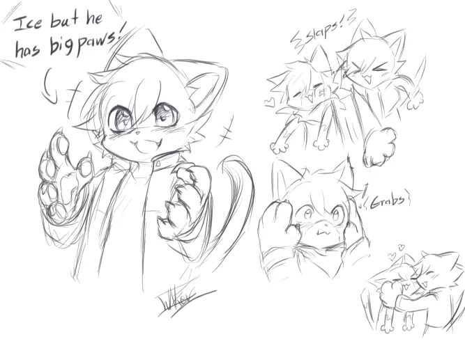 Fren drew me with bappy paws! (Art by Waker6081) by IceCarIfrit