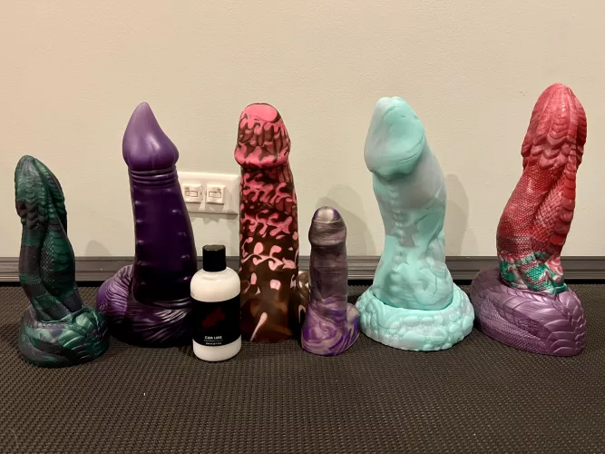 Here’s 24 lbs of dildos! 😂❤️ M Orochi, L Demon Dick, L Archer, S Archer, XL Nox, XL Orochi by Important-Tackle-484