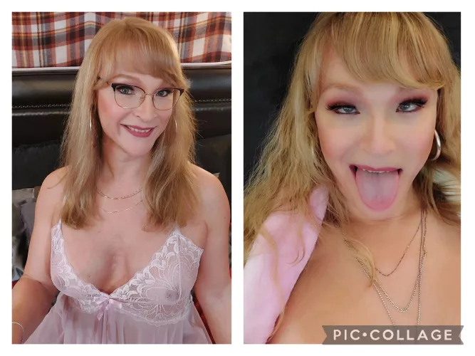 I love getting dolled up and making this face when a guy's about to cum on me (oc)[T] by Significant_Break_65