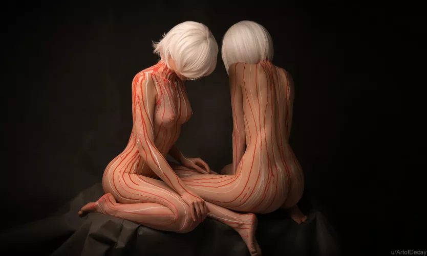 My body paint on Katalinora and MargoKuz_21 by ArtofDecay