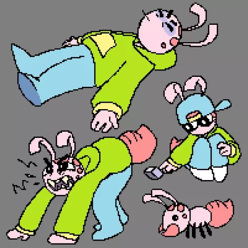 Some lil' ms paint sketches! Look at that lil' guy!! 🐜 by DizzyDayzee