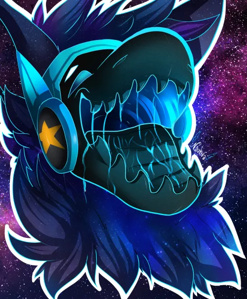 Some Protogen Art from 2019! Artist is me - Naahva! ( . u . ) by KaiKaiP