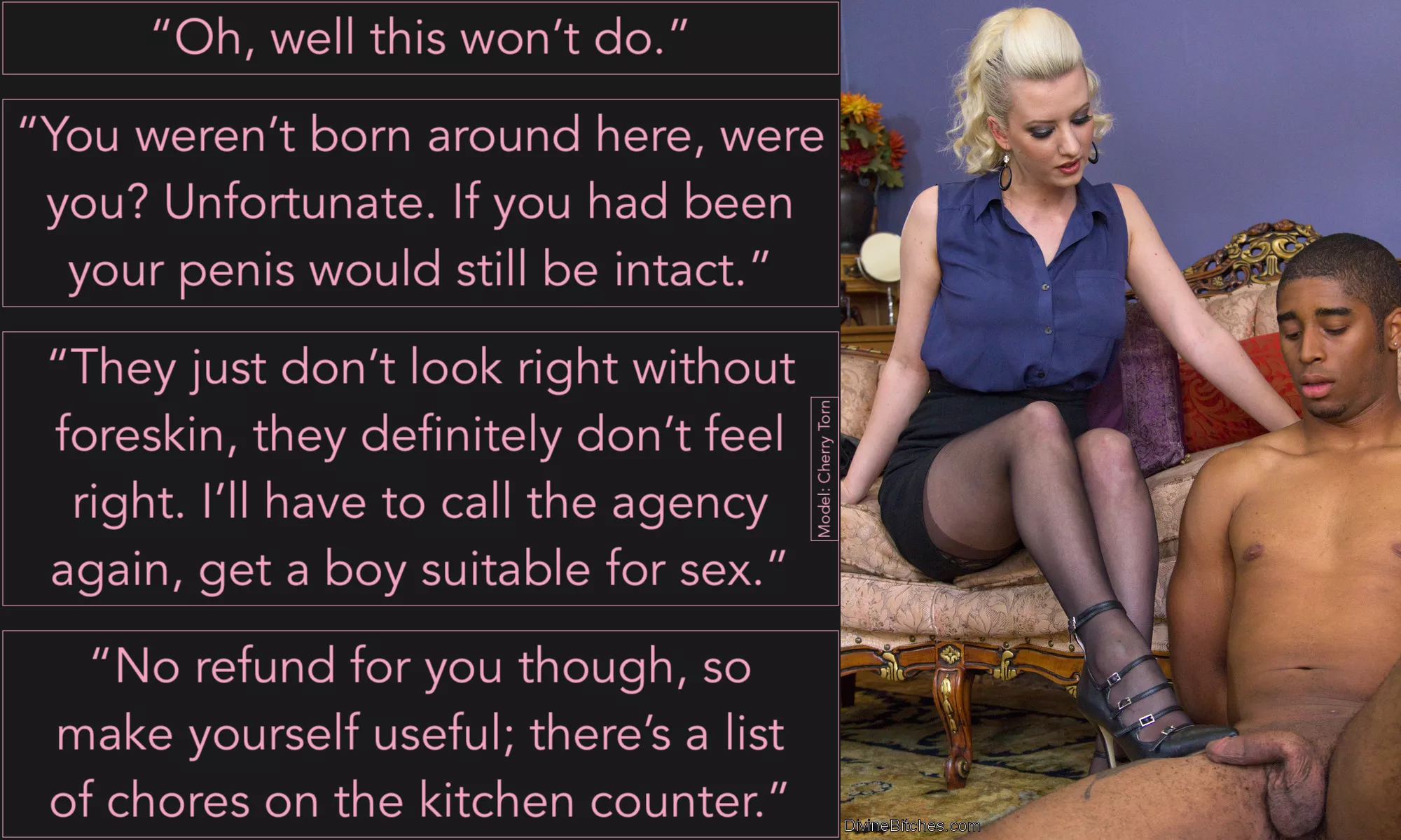 Suitable for Sex, from r/CFNMcaps posted by eagernmeager