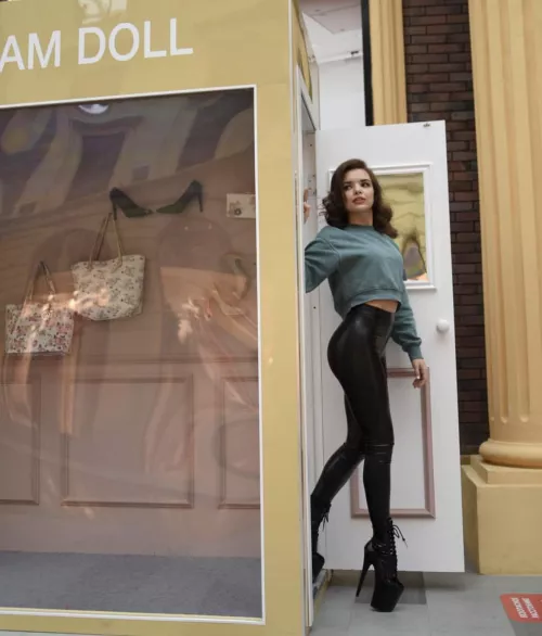 Your mistress in leather leggings by latex_darkness2