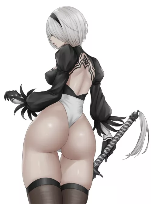 2B's delicious thighs (nyatokanyaru) by SoManyCookies