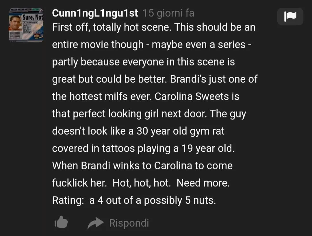 4 out of 5 nuts says Cunn1ngL1ngu1st posted by MacCigo