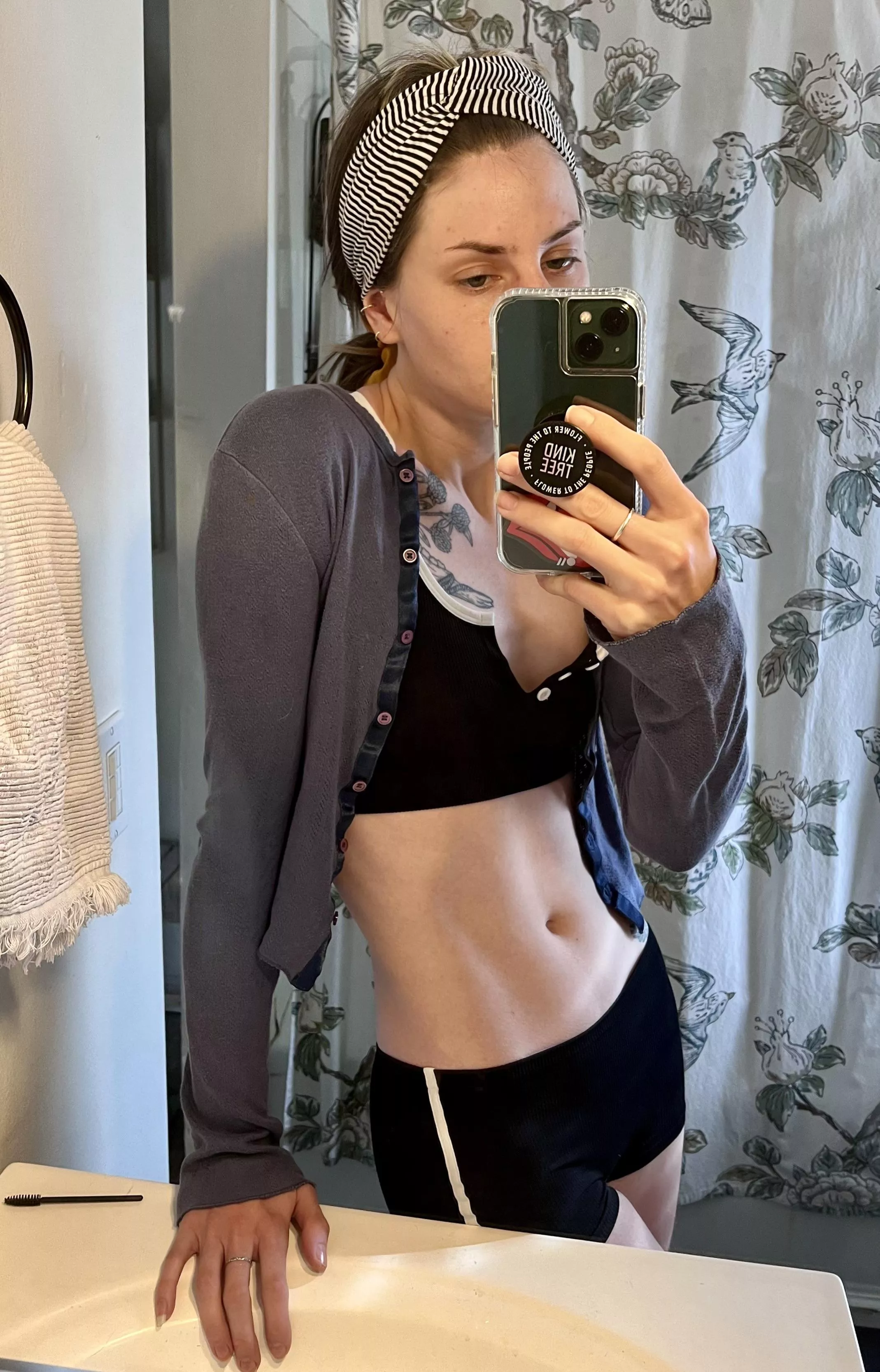 A peek at my ribs under my small matching set posted by stoneyghostkitten