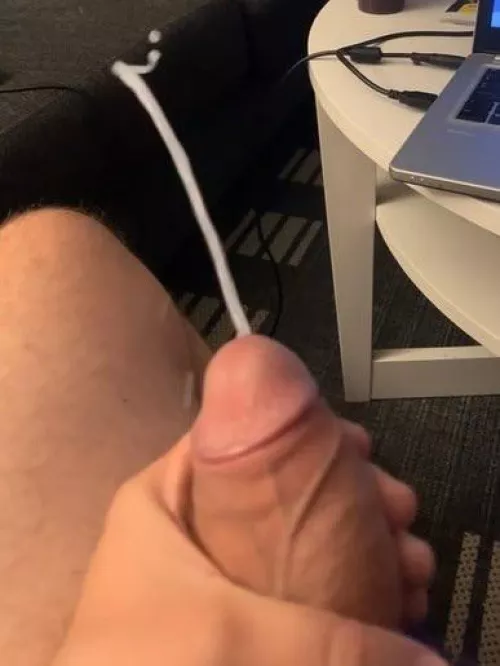 A rope of cum escape my cock by TrueO6Lover