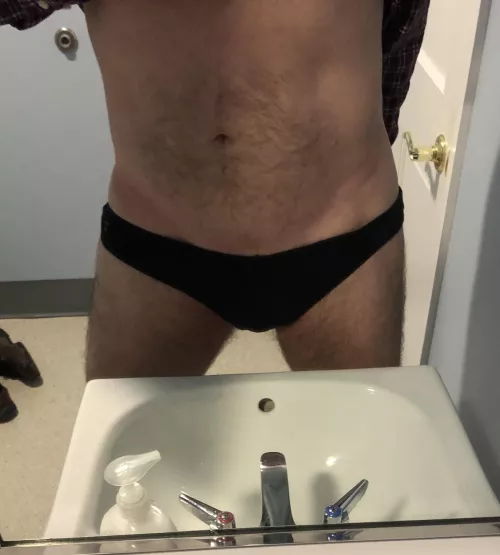 Black panties at work by redshorts2023