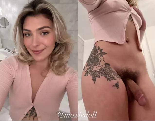 Can you resist a pretty smile and a cute girl cock? 🤭 by Moxied0ll