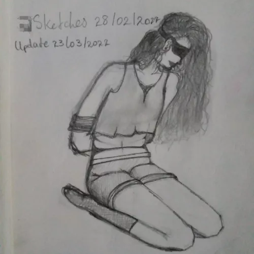 First attempt at a bondage drawing by P0110-D1701
