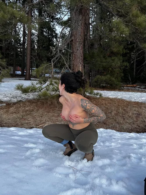 Love being nude in the snow by FamousSport4680