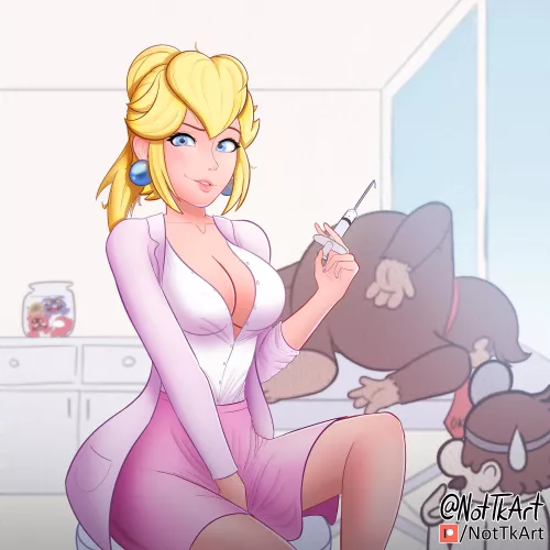 Nurse Peach (NotTkArt) [Super Mario] by NotTkArt