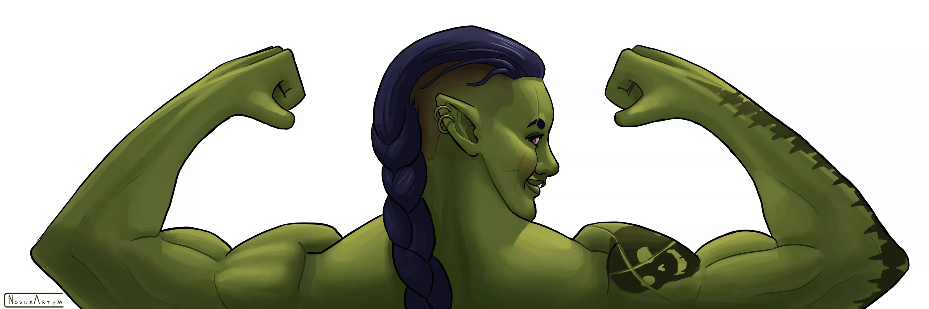 [OC] She-Orc posing posted by NovusArtem