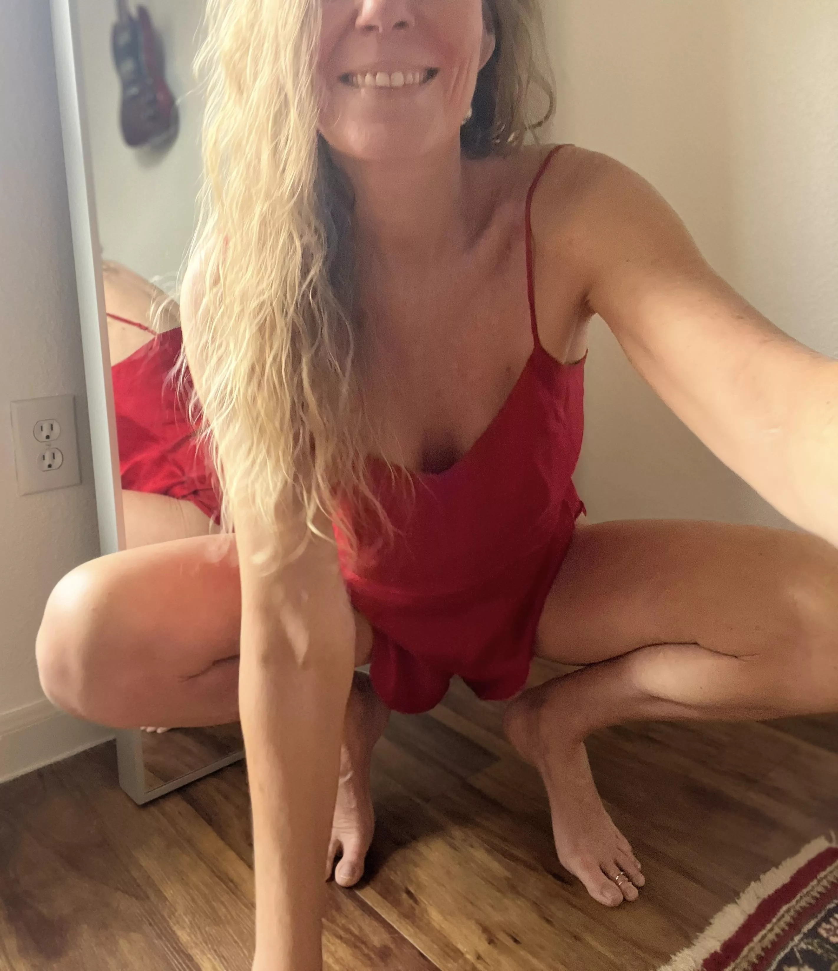 Red silk pj milfie. posted by Mrseviemae