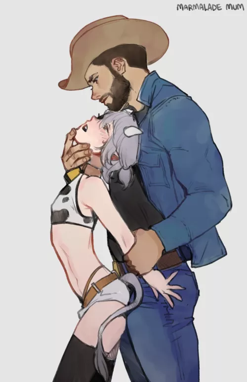 Texan and California cowboy (marmalade mum) by ihatereddit464