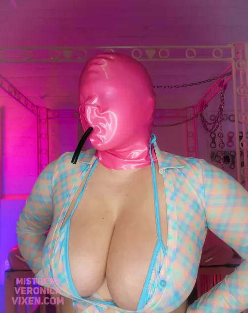 Trying out one of My new hoods. If I can handle it so can my subs 😝 by MistressVeronicaV