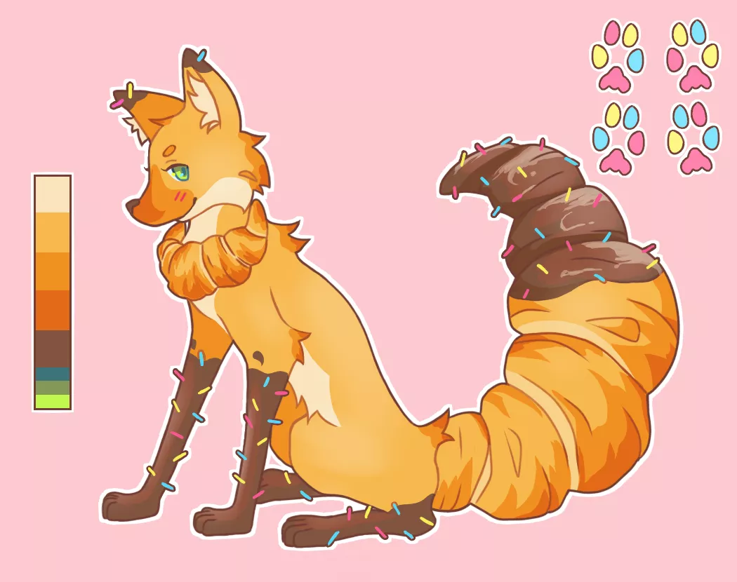 Croissant Fox! (Art by Me :3) posted by error40_4__