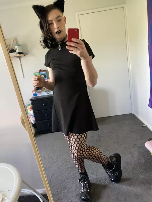 Femboy in goth attire by alexia_femboy