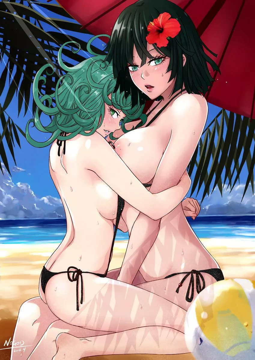 Fubuki and Tatsumaki at the beach posted by Icy-Flan-5244