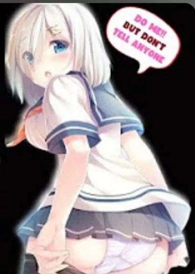 LF color source 1girl blue eyes light hair schoolgirl uniform panties ass speech bubble posted by PocketSnails68