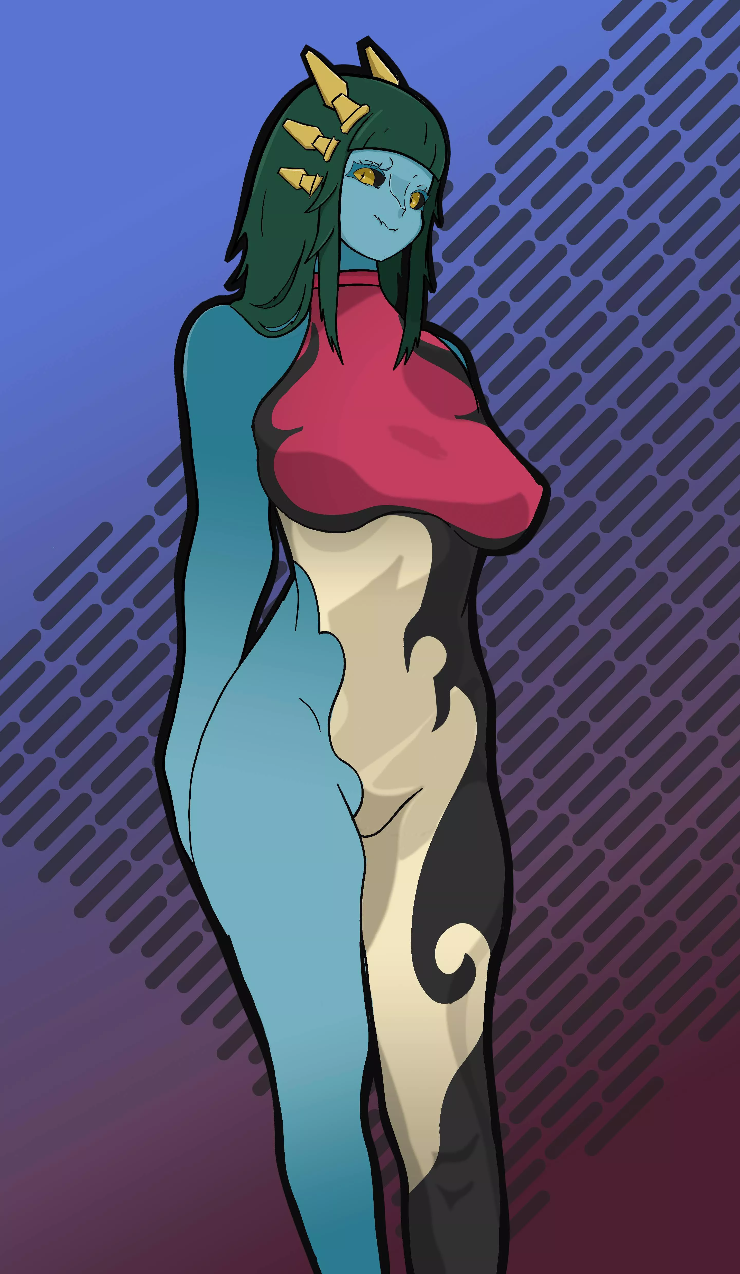 (OC) I don't got a name for her but she a cute water dragon posted by Cringeworthy67