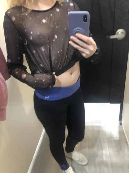 This sheer shirt lets me show off my nipples by honeycomb182119